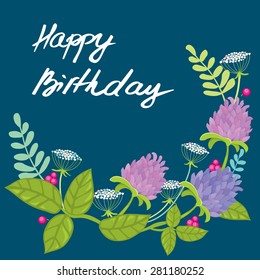 Beautiful greeting card with flowers