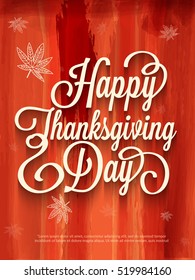 A beautiful greeting card of happy thanksgiving day.