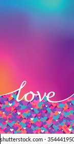 Beautiful greeting card with heart 