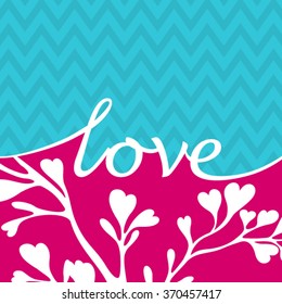 Beautiful greeting card with heart 