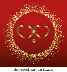 Beautiful greeting card with heart. Happy Valentine's day. Vector illustration.