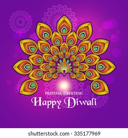 Beautiful greeting card for Hindu community festival Diwali / Happy Diwali festival background illustration / Diwali graphic design for Diwali festival celebration in India
