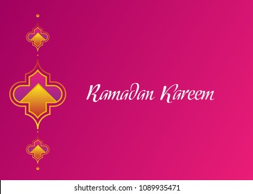 beautiful greeting card for ramadan kareem or muslim event template with arabic calligraphy