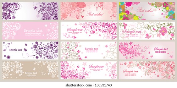 Beautiful greeting horizontal banners