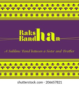 beautiful greeting for indian hindu festival of rakshabandhan