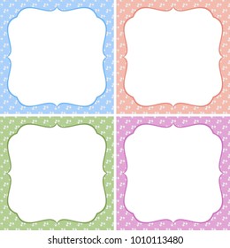 Beautiful greeting labels. Vintage greeting card or invitation template