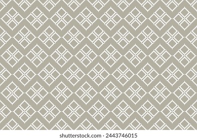 Hermoso fondo geométrico de color gris. Tela y patrón textil. Diseño de impresión. Diseño gráfico. Patrón vectorial. Patrón geométrico. Patrón de tela sin costuras. Tejido gris. Repitiendo textil.  