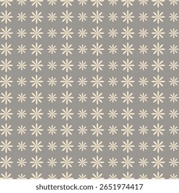 Beautiful grey flower vector seamless pattern. Endless texture can be used for wallpaper, pattern fills, web page background, surface textures.