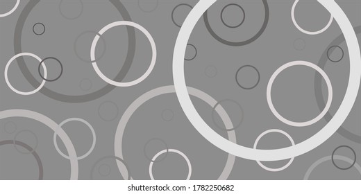 Patrón geométrico de círculo abstracto de color gris y blanco hermoso
