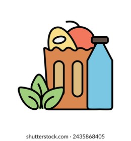 Beautiful grocery item vector art illustration.