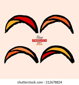 Beautiful grunge design elements. Vector illustration