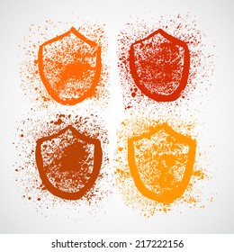 Beautiful grunge design elements. Vector illustration