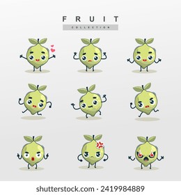 
The Beautiful Guava: Illustration of a Charming Fruit Character