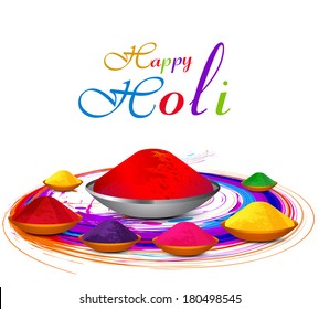 Beautiful gulal colorful holi with festival celebration vector background