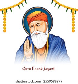 Beautiful Guru Nanak Jayanti festival Card Background