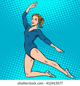 Beautiful gymnast sports summer games