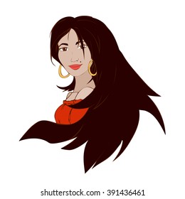 Beautiful gypsy woman