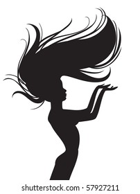 Beautiful Hair Silhouette