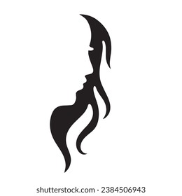 Beautiful hair wave abstract Logo design.Logo for business, salon, beauty, hairdresser, care.	
