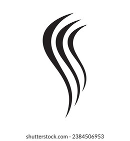 Hermoso diseño de logotipo abstracto de olas de pelo.Logo para negocios, salón de belleza, peluquería, cuidado.	