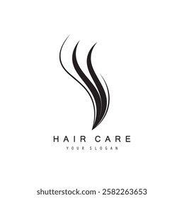 Beautiful hair wave abstract logo and  hair care logo. Logo for business, salon, beauty, hairdresser, care.