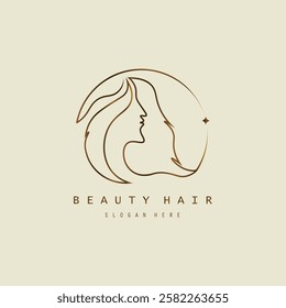 Beautiful hair wave abstract logo and  hair care logo. Logo for business, salon, beauty, hairdresser, care.