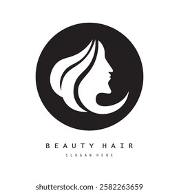 Beautiful hair wave abstract logo and  hair care logo. Logo for business, salon, beauty, hairdresser, care.