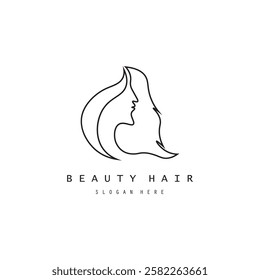 Beautiful hair wave abstract logo and  hair care logo. Logo for business, salon, beauty, hairdresser, care.