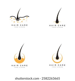 Beautiful hair wave abstract logo and  hair care logo. Logo for business, salon, beauty, hairdresser, care.