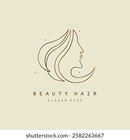 Beautiful hair wave abstract logo and  hair care logo. Logo for business, salon, beauty, hairdresser, care.