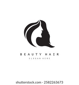 Beautiful hair wave abstract logo and  hair care logo. Logo for business, salon, beauty, hairdresser, care.