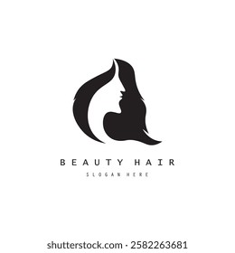 Beautiful hair wave abstract logo and  hair care logo. Logo for business, salon, beauty, hairdresser, care.