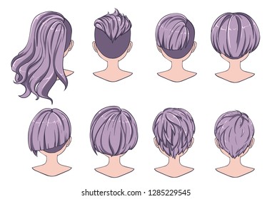 Grey Hairstyle Stock Vectors Images Vector Art Shutterstock