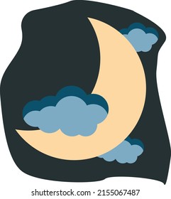 beautiful half blue moon cloud