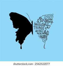 beautiful half butterfly t-shirt graphic design vector illustration 