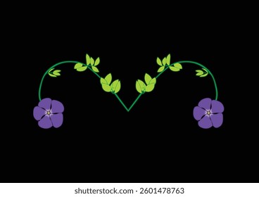 
beautiful half love flower vector illustration.
This image is very suitable for use as wallpaper, stickers, screen printing, and so on.
