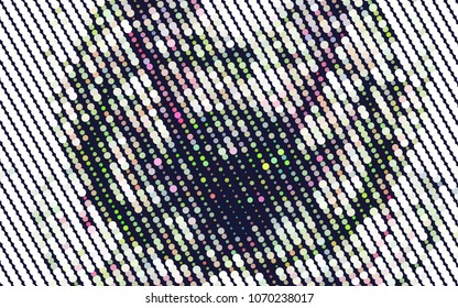 Beautiful halftone layout with an abstract pattern of dots. Design element for greeting cards, book covers, title backgrounds. Vector clip art.