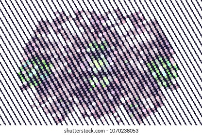 Beautiful halftone layout with an abstract pattern of dots. Design element for greeting cards, book covers, title backgrounds. Vector clip art.
