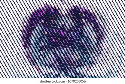 Beautiful halftone layout with an abstract pattern of dots. Design element for greeting cards, book covers, title backgrounds. Vector clip art.