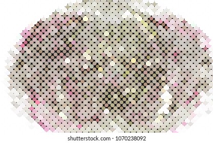 Beautiful halftone layout with an abstract pattern of dots. Design element for greeting cards, book covers, title backgrounds. Vector clip art.