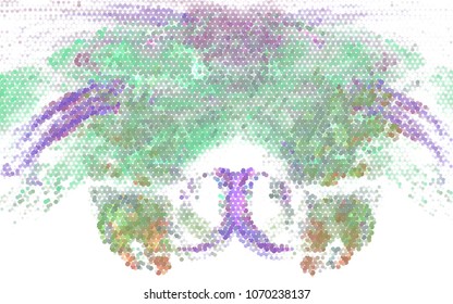 Beautiful halftone layout with an abstract pattern of dots. Design element for greeting cards, book covers, title backgrounds. Vector clip art.