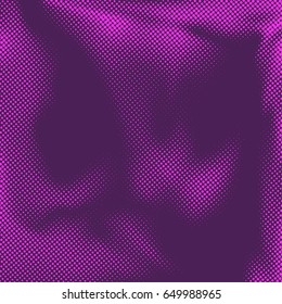 Beautiful halftone pink dot comic book style distressed layout. Retro pattern abstract pop art graphic texture page background design. Vector illustration