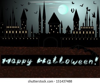 Beautiful Halloween background. You can also use it as a Halloween card, or an invitation to the party. 