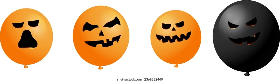 Beautiful Halloween balloon design background vector illustration.