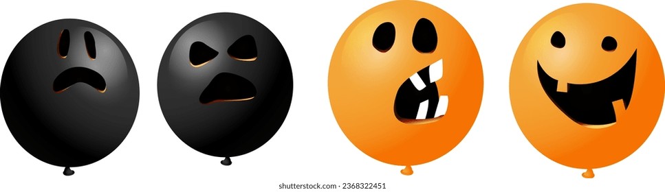 Beautiful Halloween balloon design background vector illustration.
