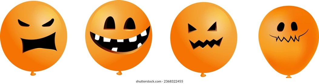 Beautiful Halloween balloon design background vector illustration.