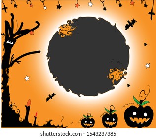 beautiful halloween orange black background