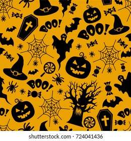 Beautiful Halloween seamless pattern VECTOR