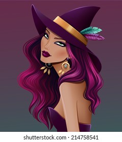 Bela bruxa de Halloween