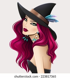 Schöne Halloween-Hexe